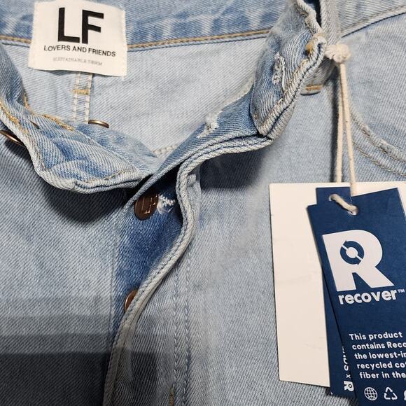 Lovers + Friends Austin Super High Rise Cut Off Denim Shorts in Miami - Picture 5 of 10